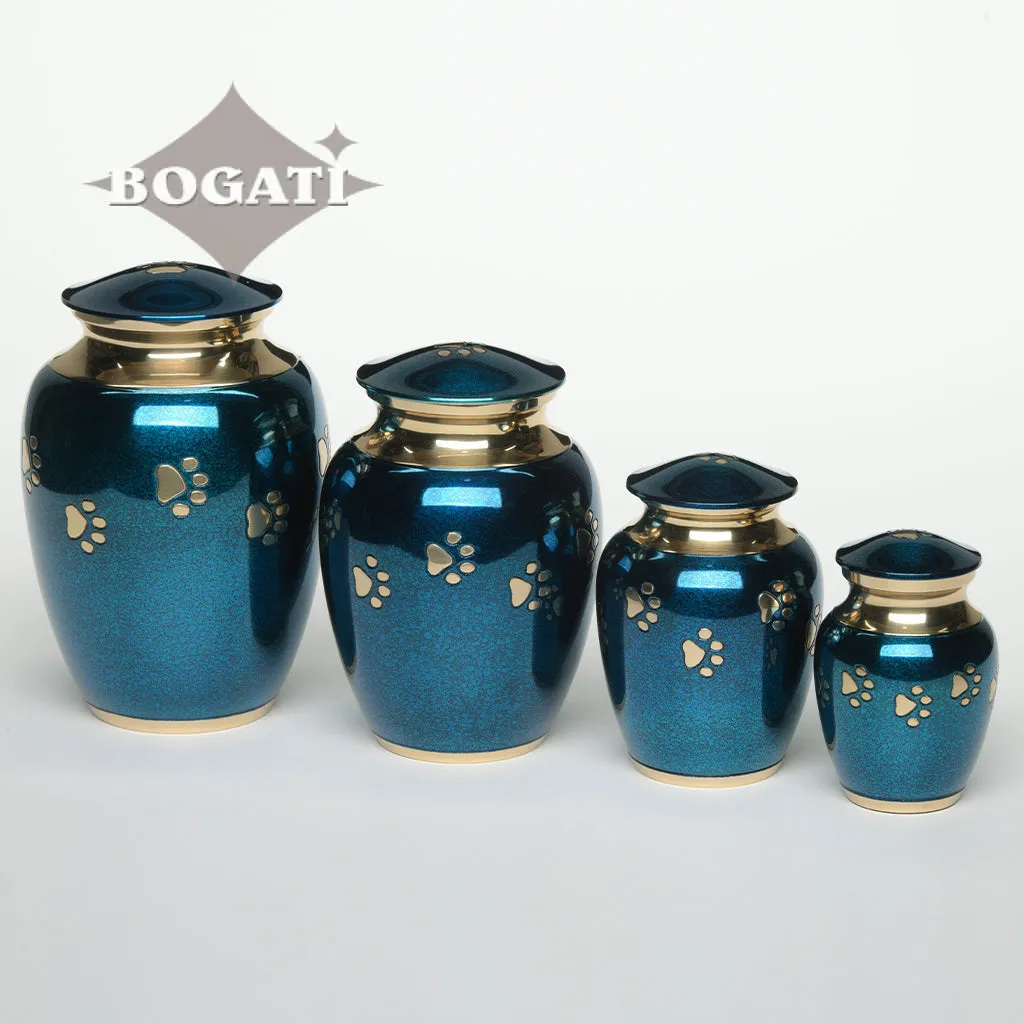 LARGE Brass Pet Urn - "Forever Paw"