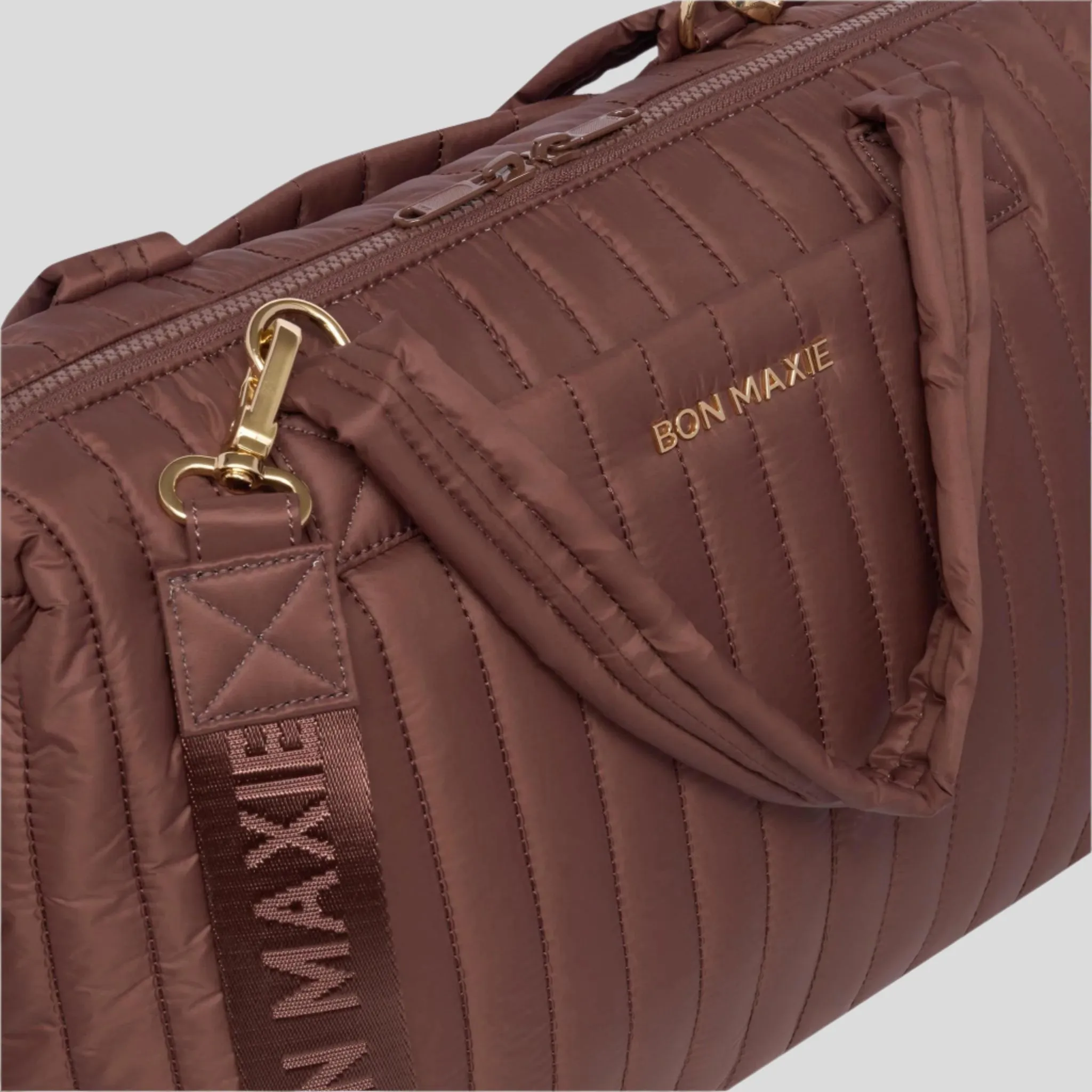 Large Puffy Pillow Crossbody Bag -- Chocolate