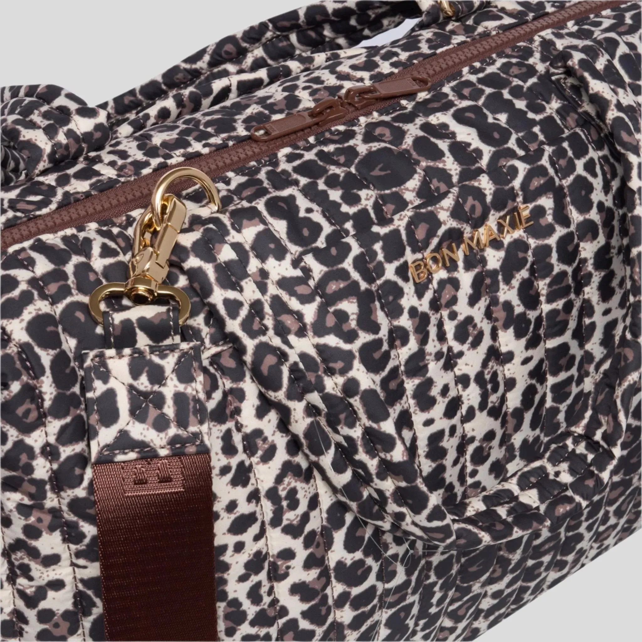 Large Puffy Pillow Crossbody Bag -- Leopard
