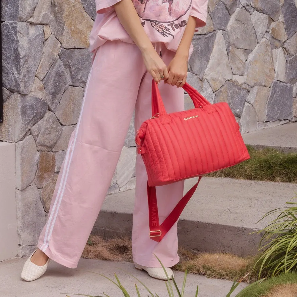 Large Puffy Pillow Crossbody Bag -- Red