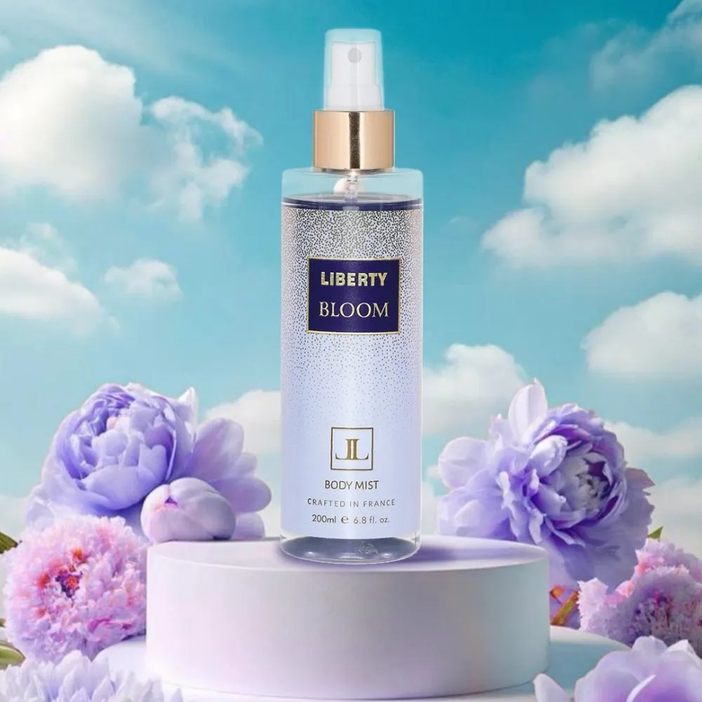 Liberty Luxury Bloom Body Mist for Men & Women Long Lasting Aquatic Fragrance Travel Friendly Perfume Body Spray Crafted in France 200ml