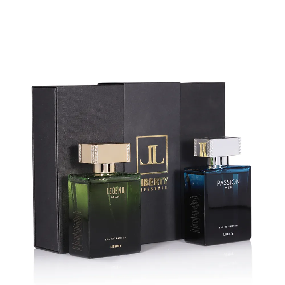 Liberty Luxury Men's Gift Set - Legend and Passion (100ml/3.4Oz each) Eau De Parfum (EDP), Crafted in France, Long Lasting Smell.