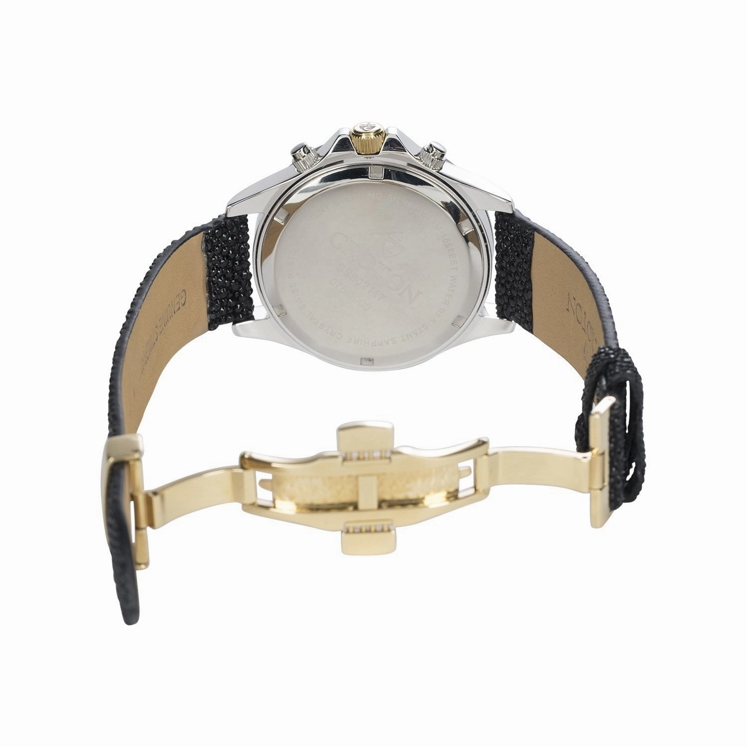 Limited Edition Men's Sterling Silver Black Dial Chronograph with Stingray Strap