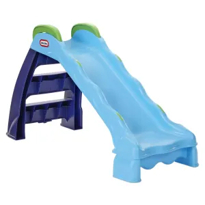 Little Tikes 656057M 2-in-1 Outdoor/Indoor Wet or Dry Foldable Playground Slide, Blue