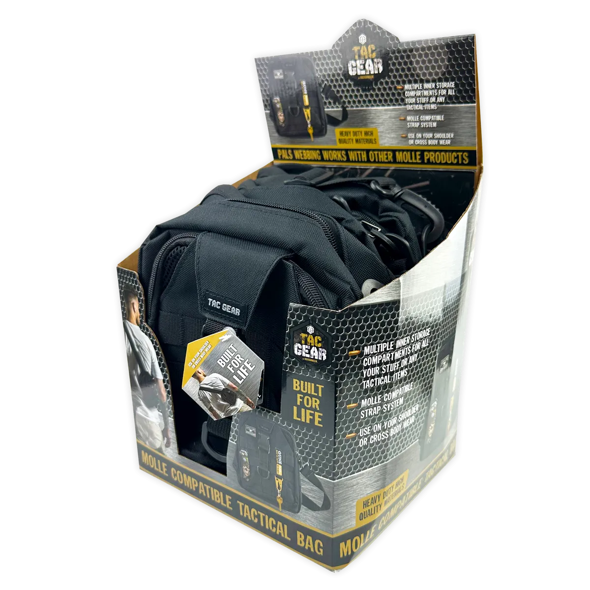 Mini MOLLE Tactical Sling Bag with Strap - 4 Pieces Per Retail Ready Display 25486