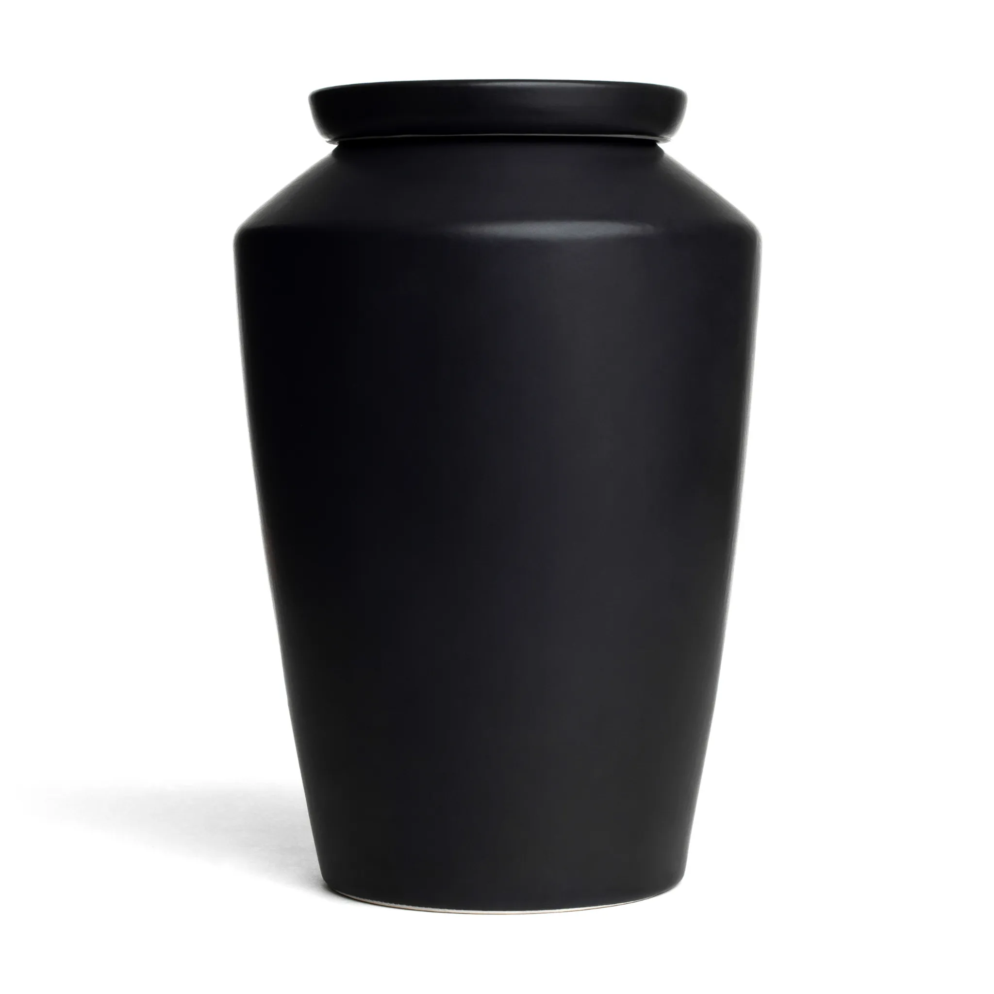Modern Ceramic Cremation Urn in Black