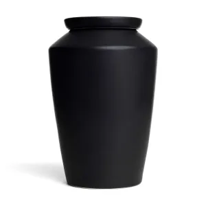 Modern Ceramic Cremation Urn in Black
