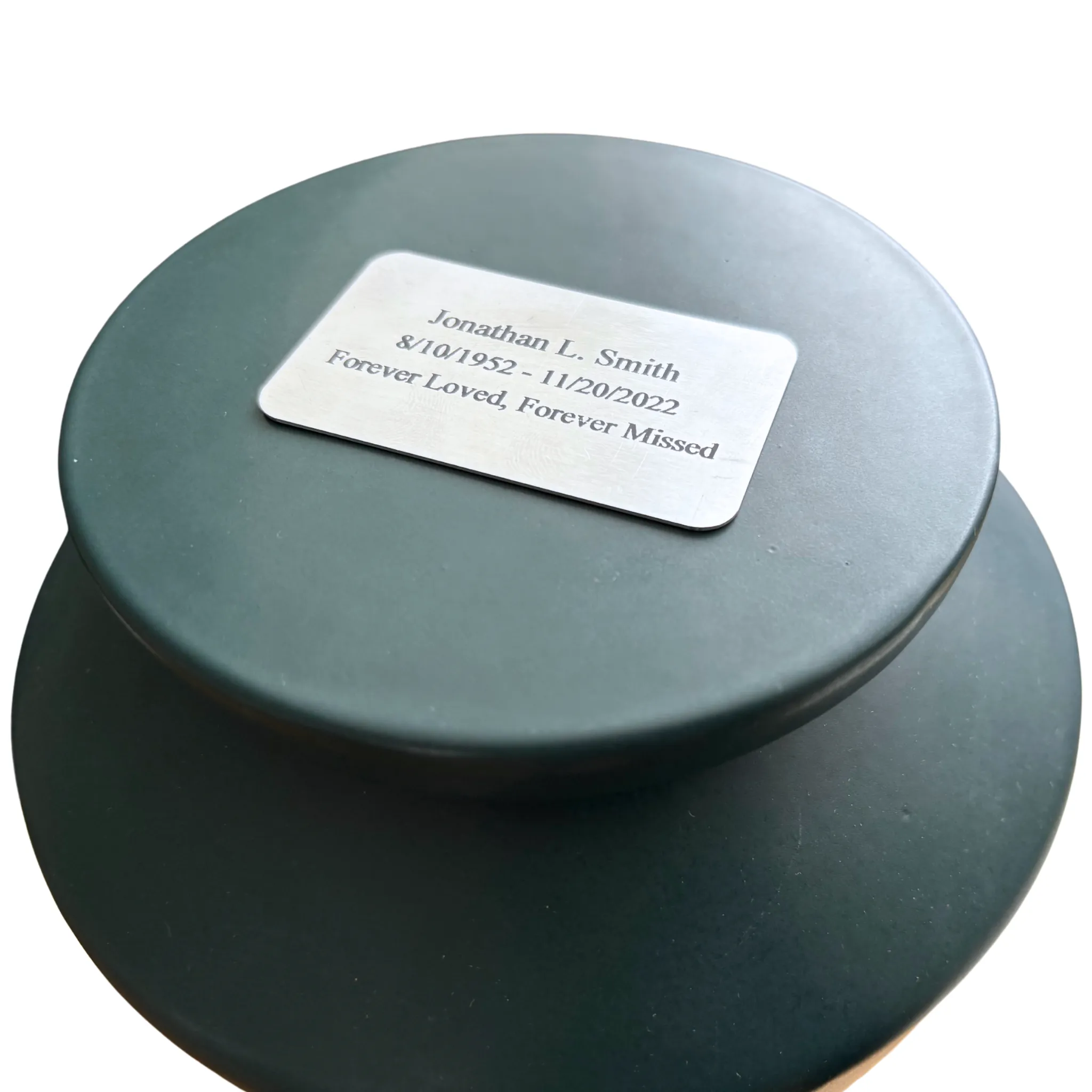 Modern Ceramic Cremation Urn in Green