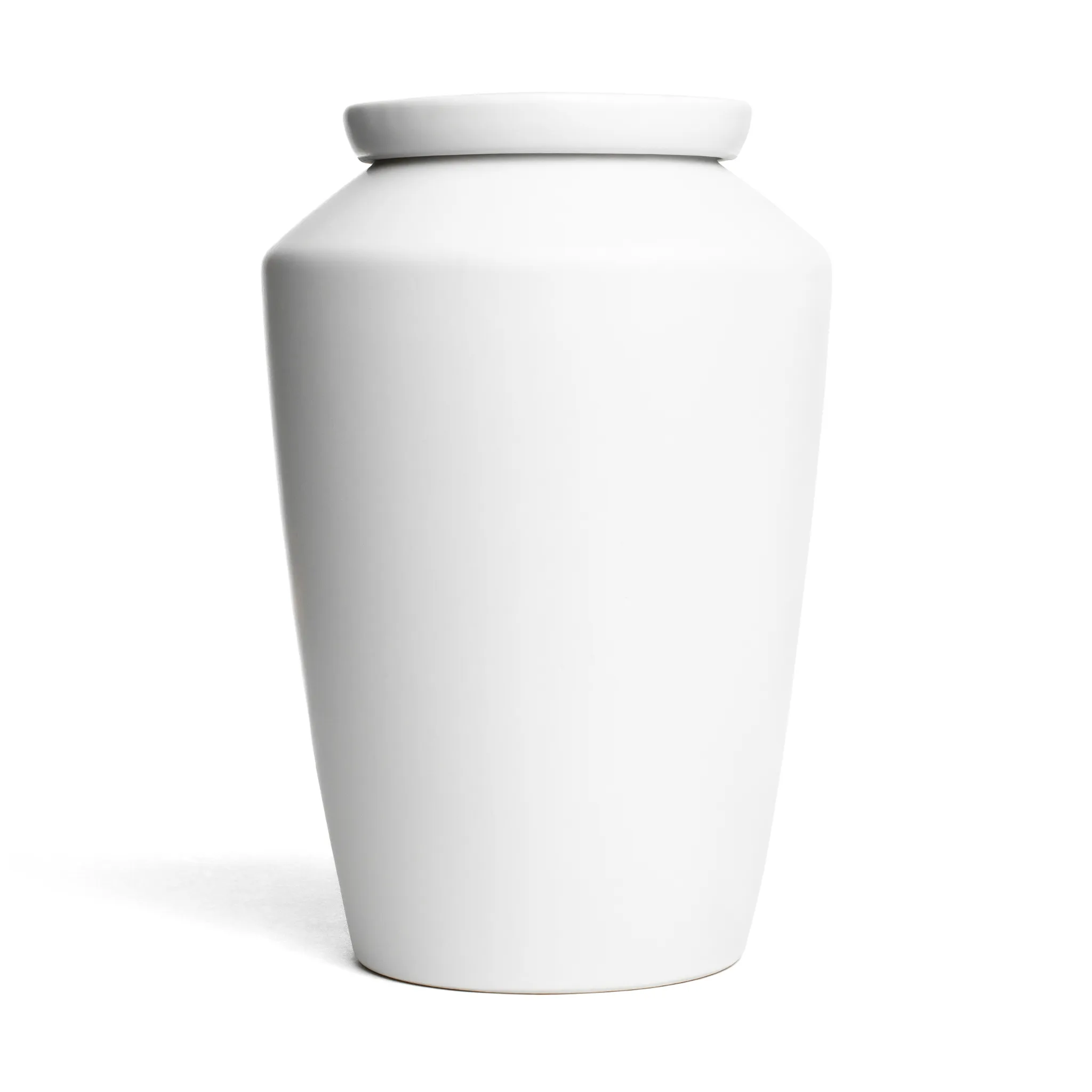 Modern Ceramic Cremation Urn in White