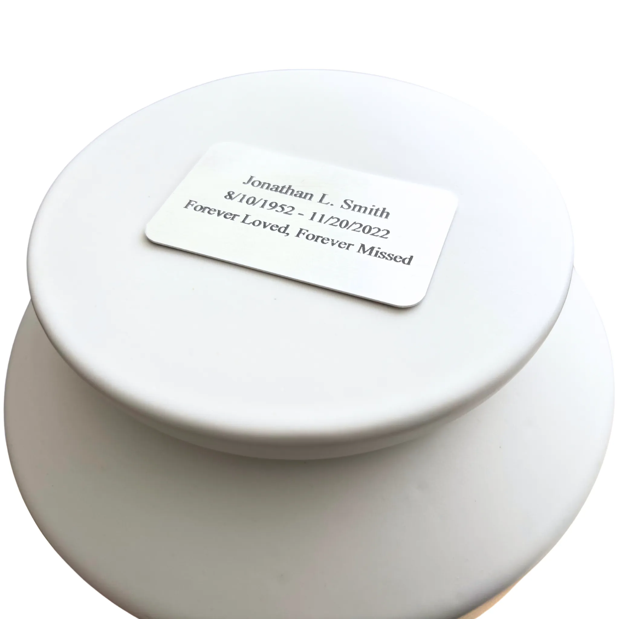 Modern Ceramic Cremation Urn in White