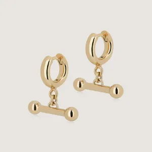Mosaic Huggies - 22 Carat Gold Gilded