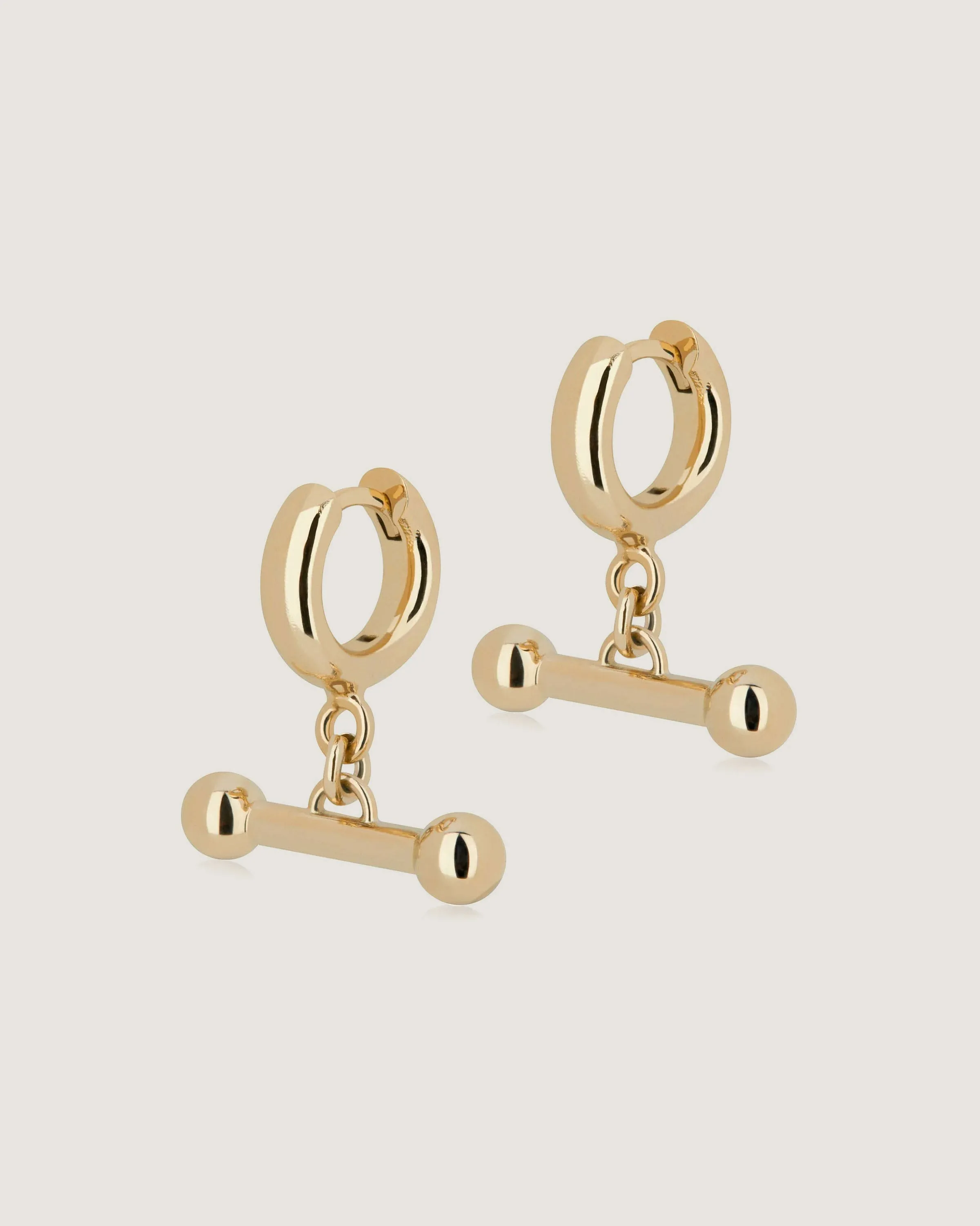 Mosaic Huggies - 22 Carat Gold Gilded