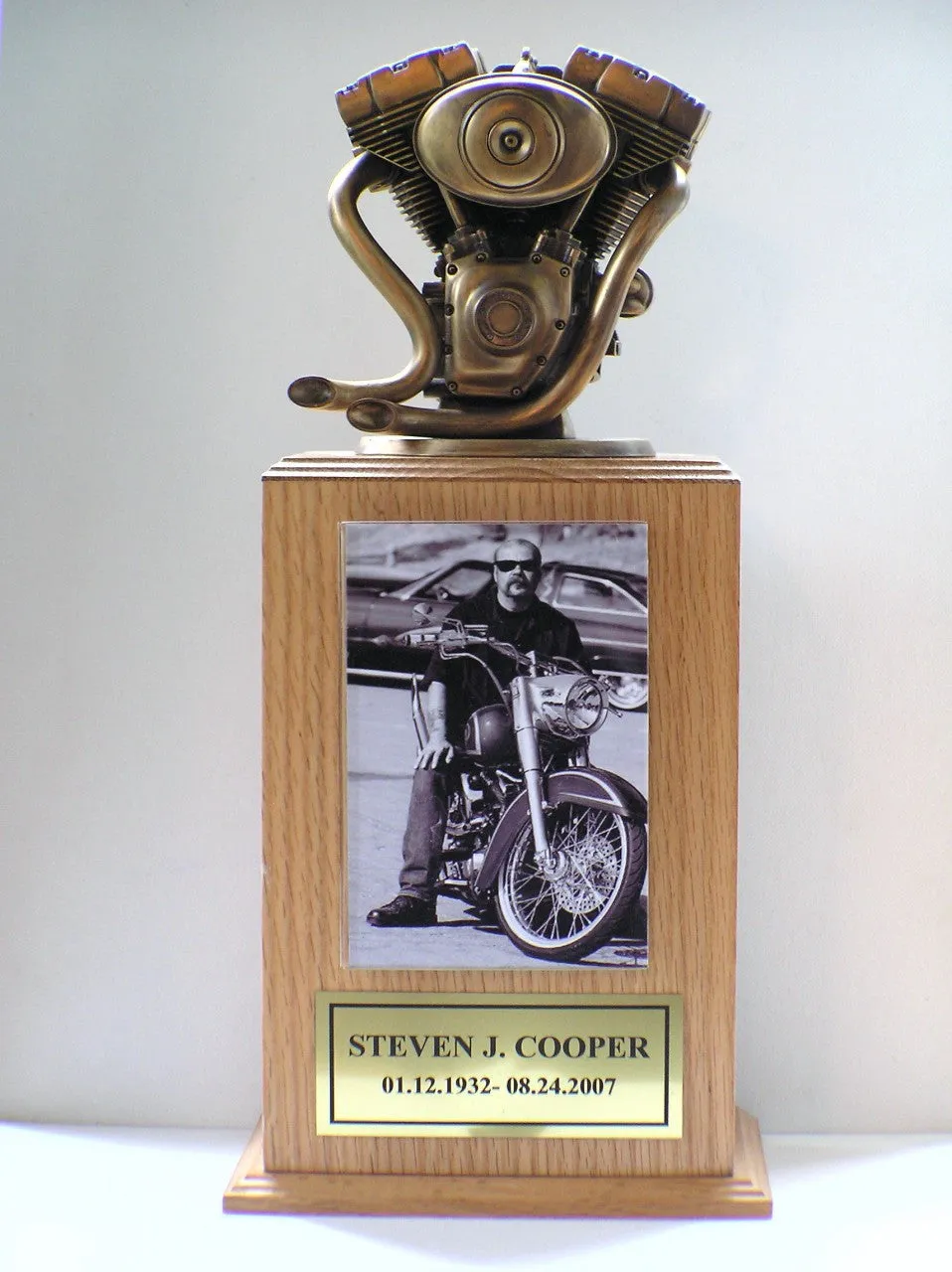 Motorcycle Engine Urn Tower