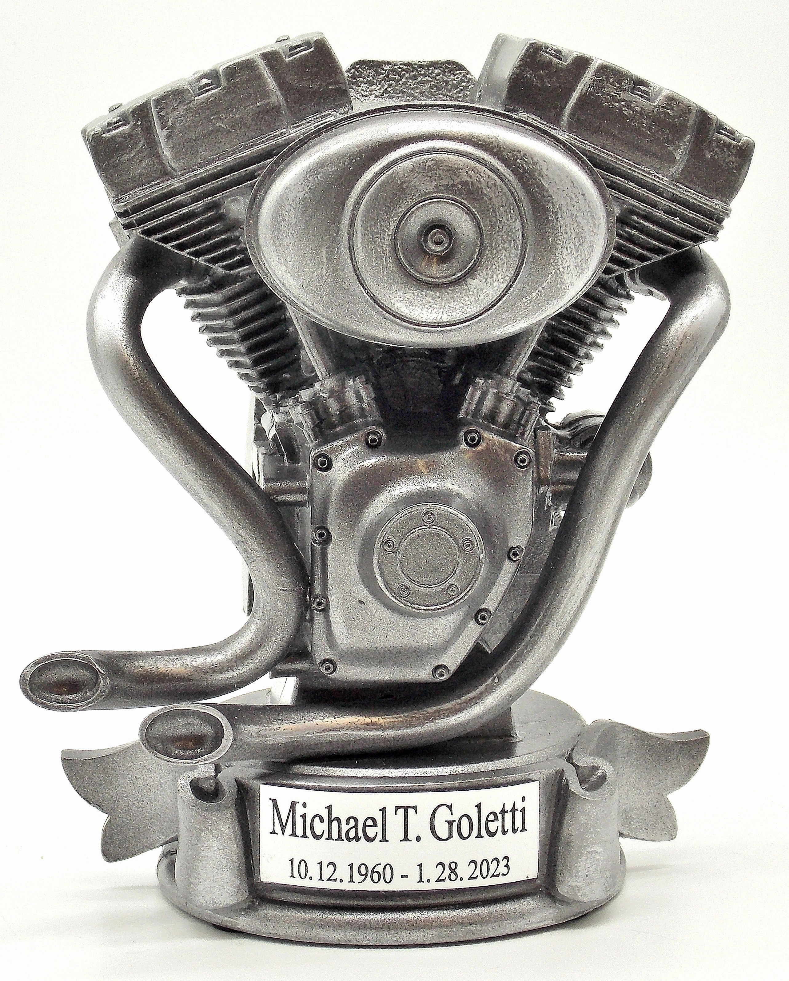 Motorcycle Engine Cremation Keepsake Urn