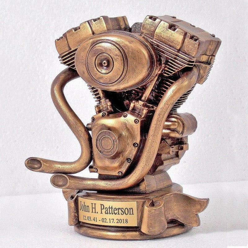 Motorcycle Engine Cremation Keepsake Urn