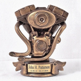 Motorcycle Engine Cremation Keepsake Urn