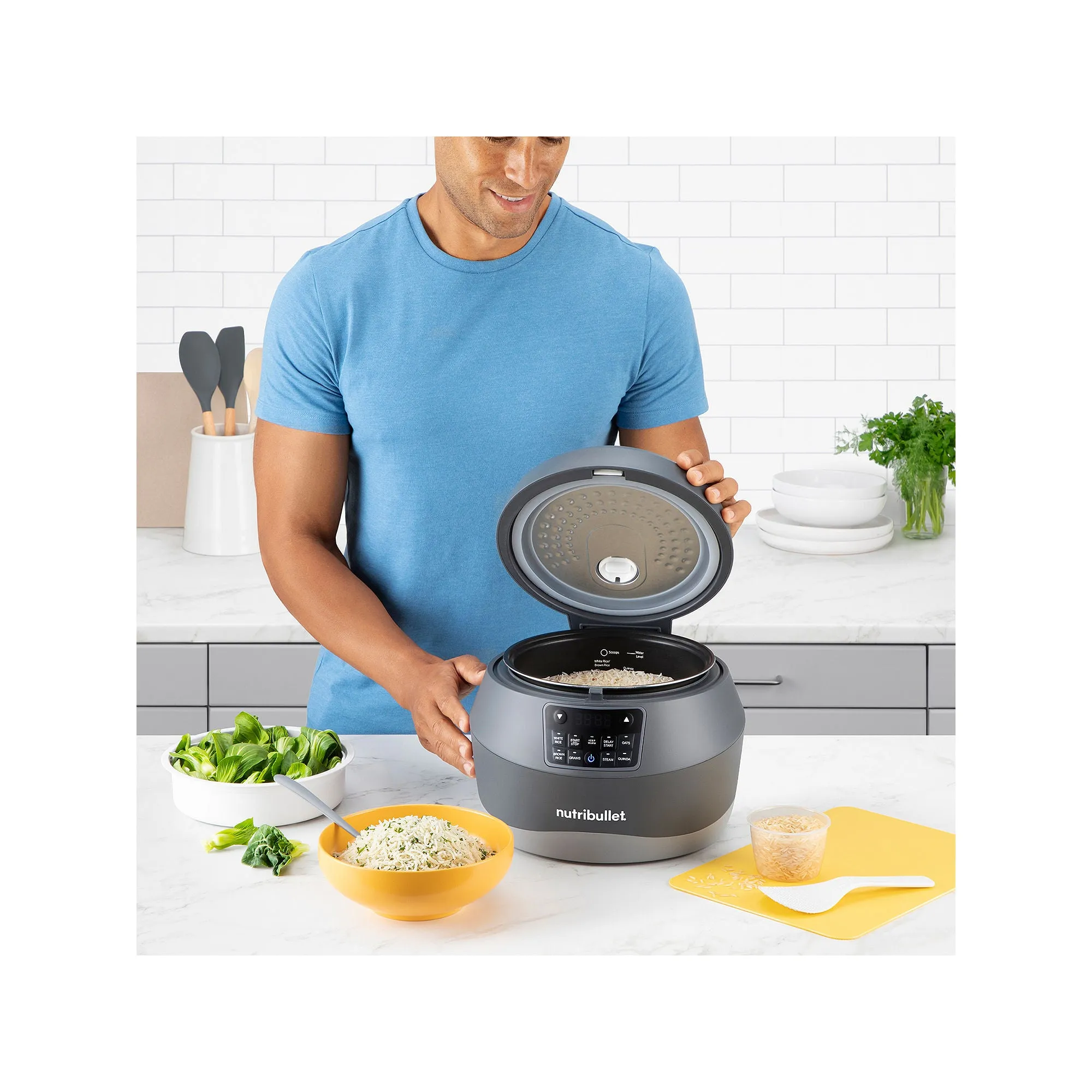 Nutribullet NBG50100 EveryGrain 10-cup Rice and Grain Cooker - Gray