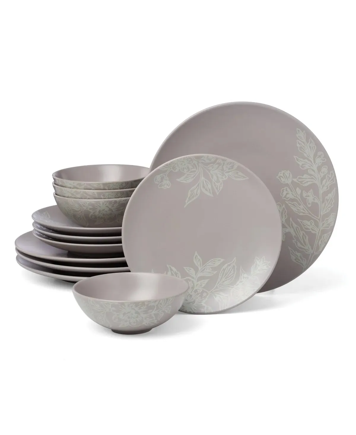 Oneida 12pc Dinnerware Set- Roseto Pumice