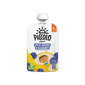 Piccolo Organic Apple Banana & Blueberry 4  months 100g