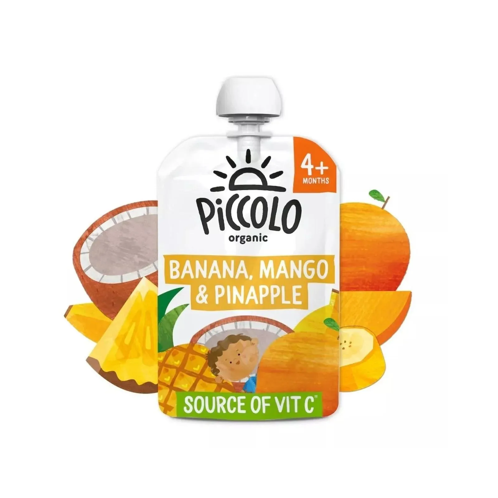 Piccolo Organic Banana Mango & Pineapple 4  months 100g