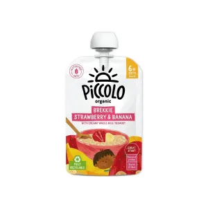 Piccolo Organic Brekkie Strawberry & Banana 6  months 100g