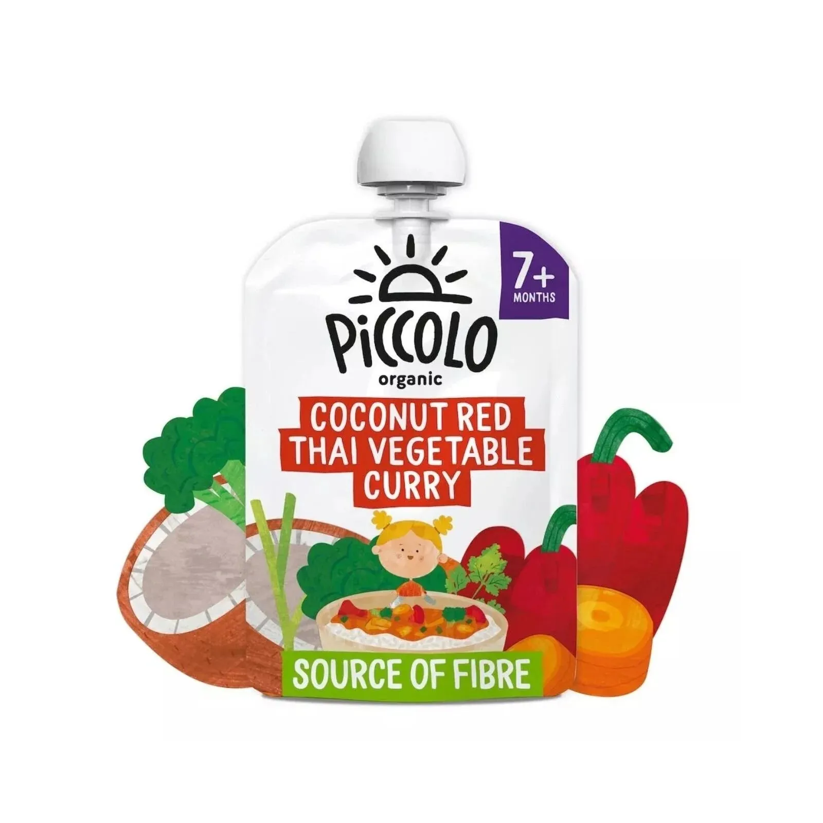 Piccolo Organic Coconut Red Thai Vegetable Curry 7  months 130g