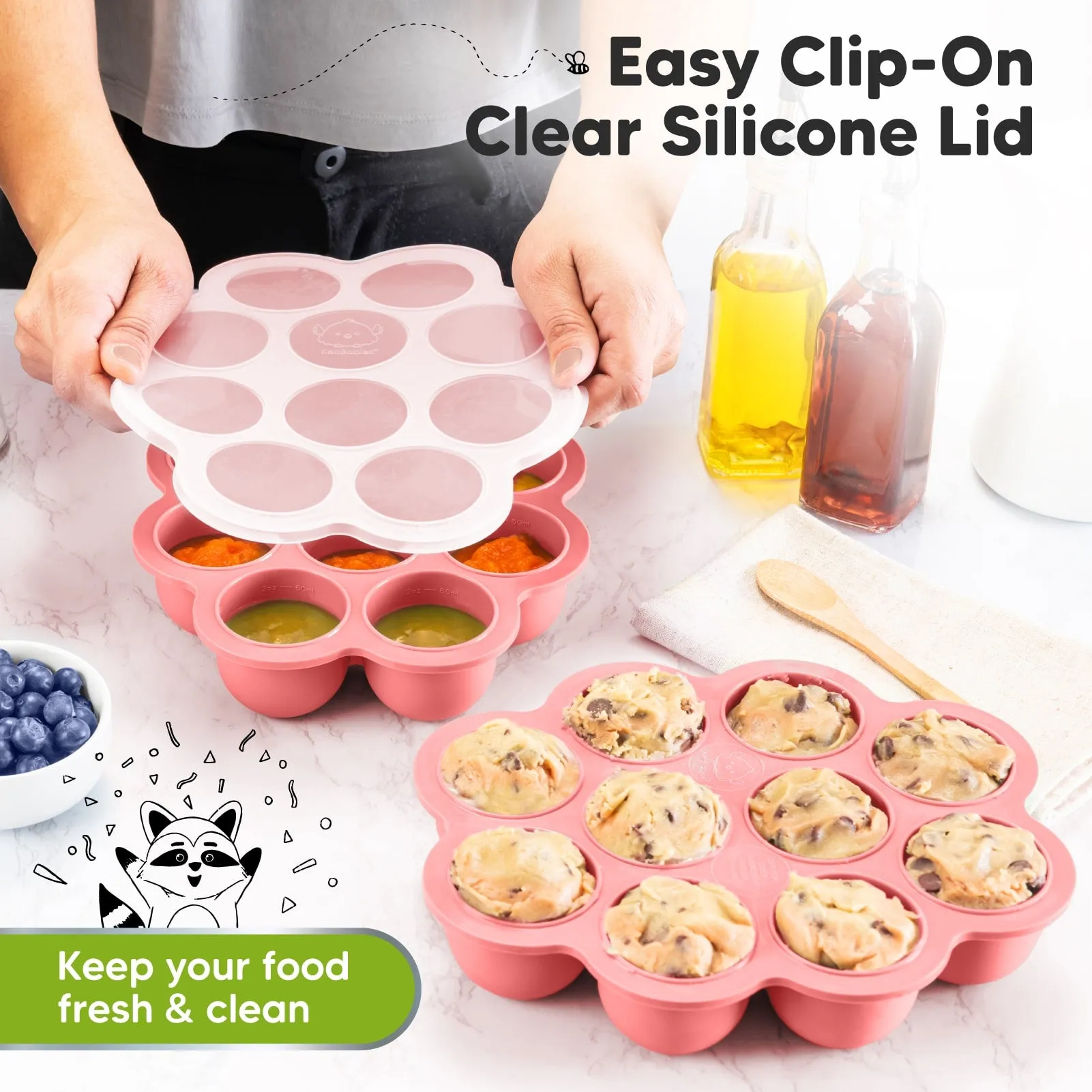 Prep Silicone Baby Food Tray (Blossom)