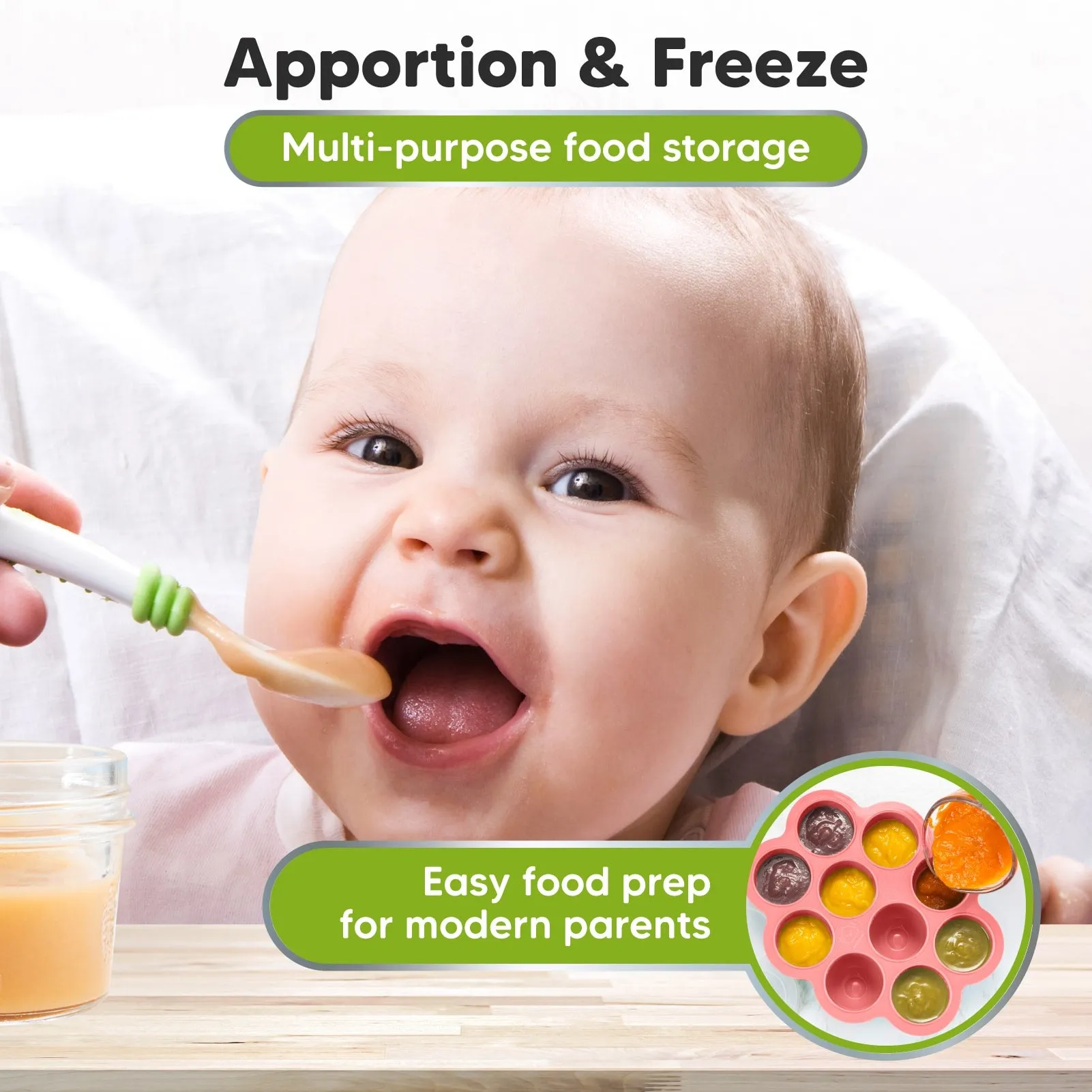 Prep Silicone Baby Food Tray (Blossom)