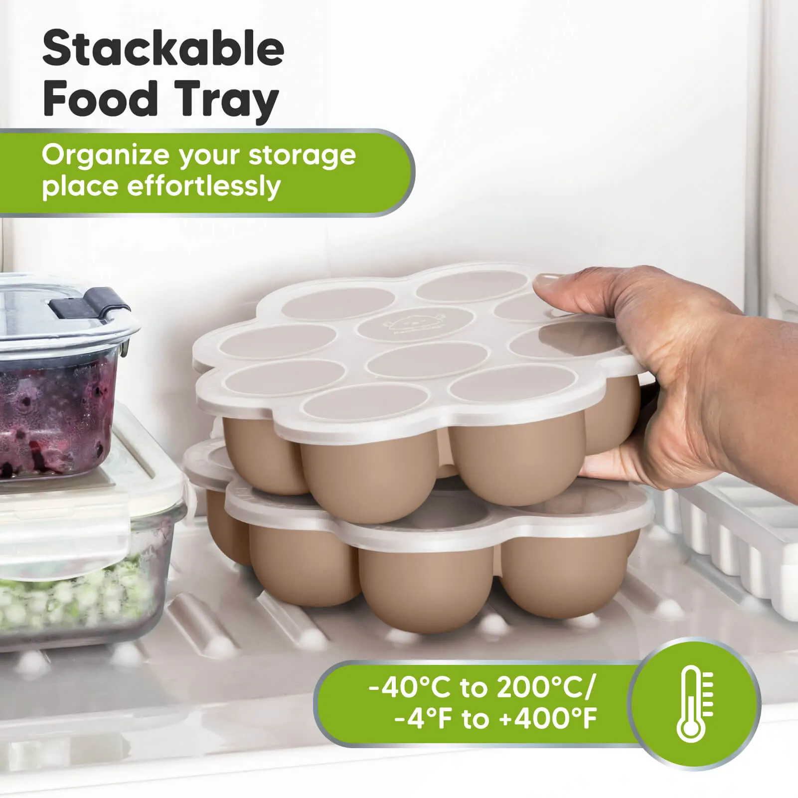 Prep Silicone Baby Food Tray (Chai Latte)
