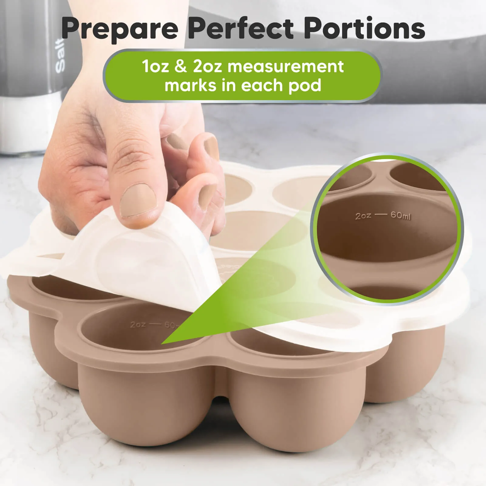 Prep Silicone Baby Food Tray (Chai Latte)