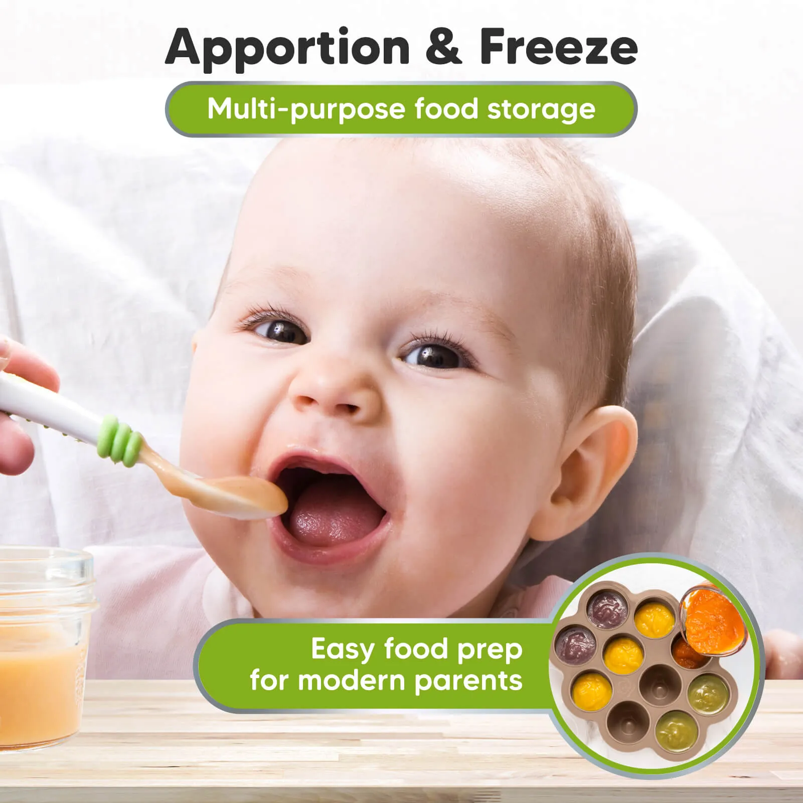 Prep Silicone Baby Food Tray (Chai Latte)