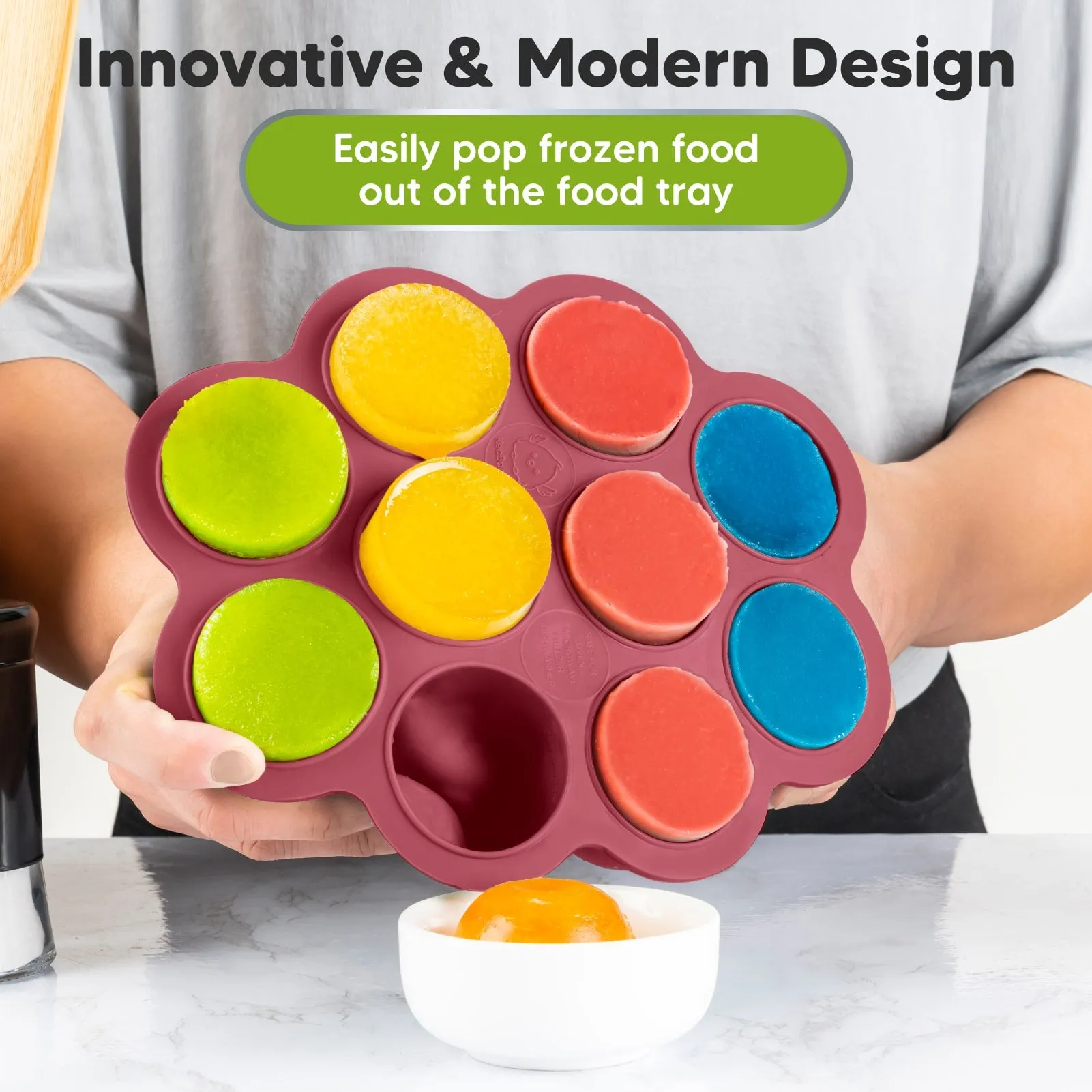 Prep Silicone Baby Food Tray (Kirsch Red)