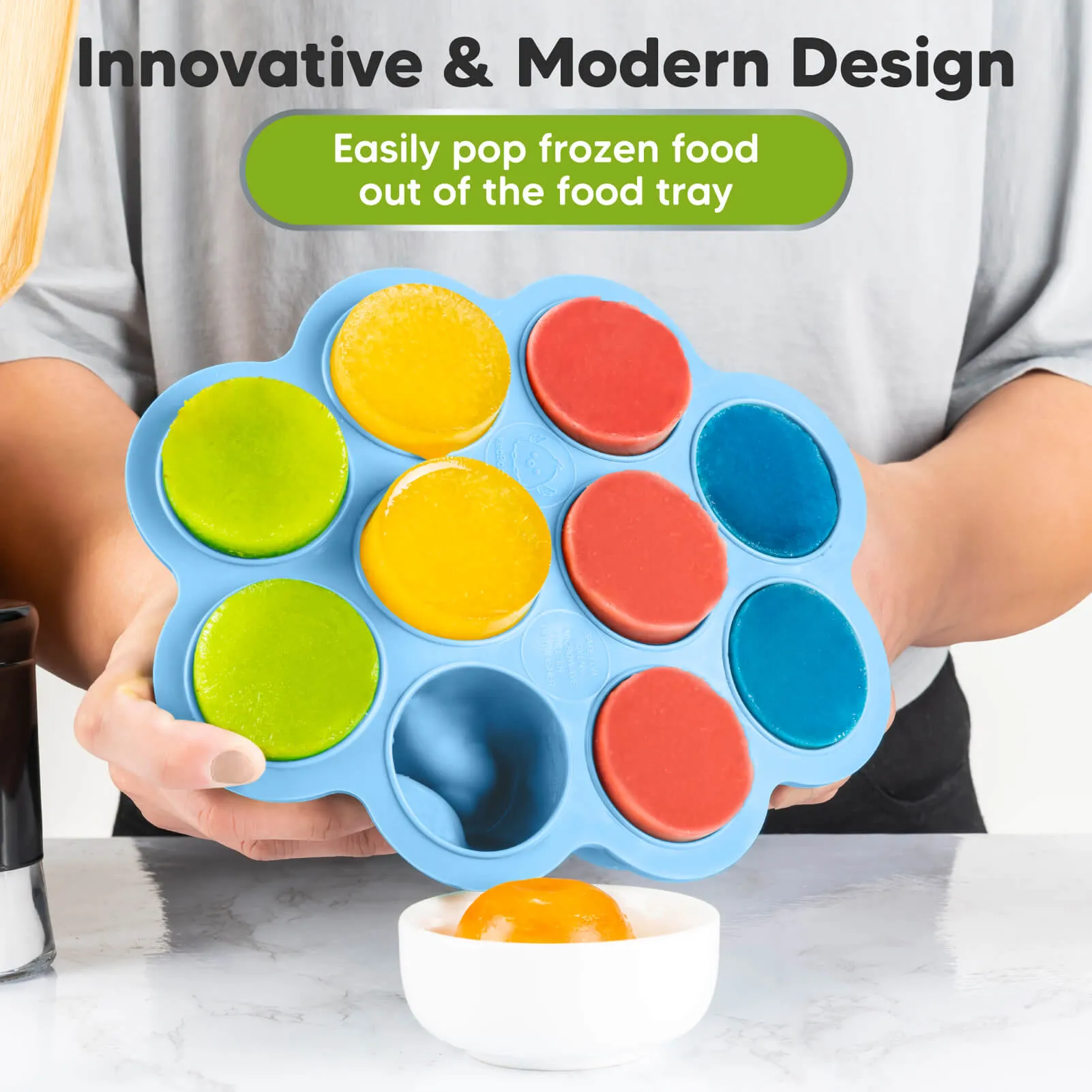 Prep Silicone Baby Food Tray (Misty Blue)