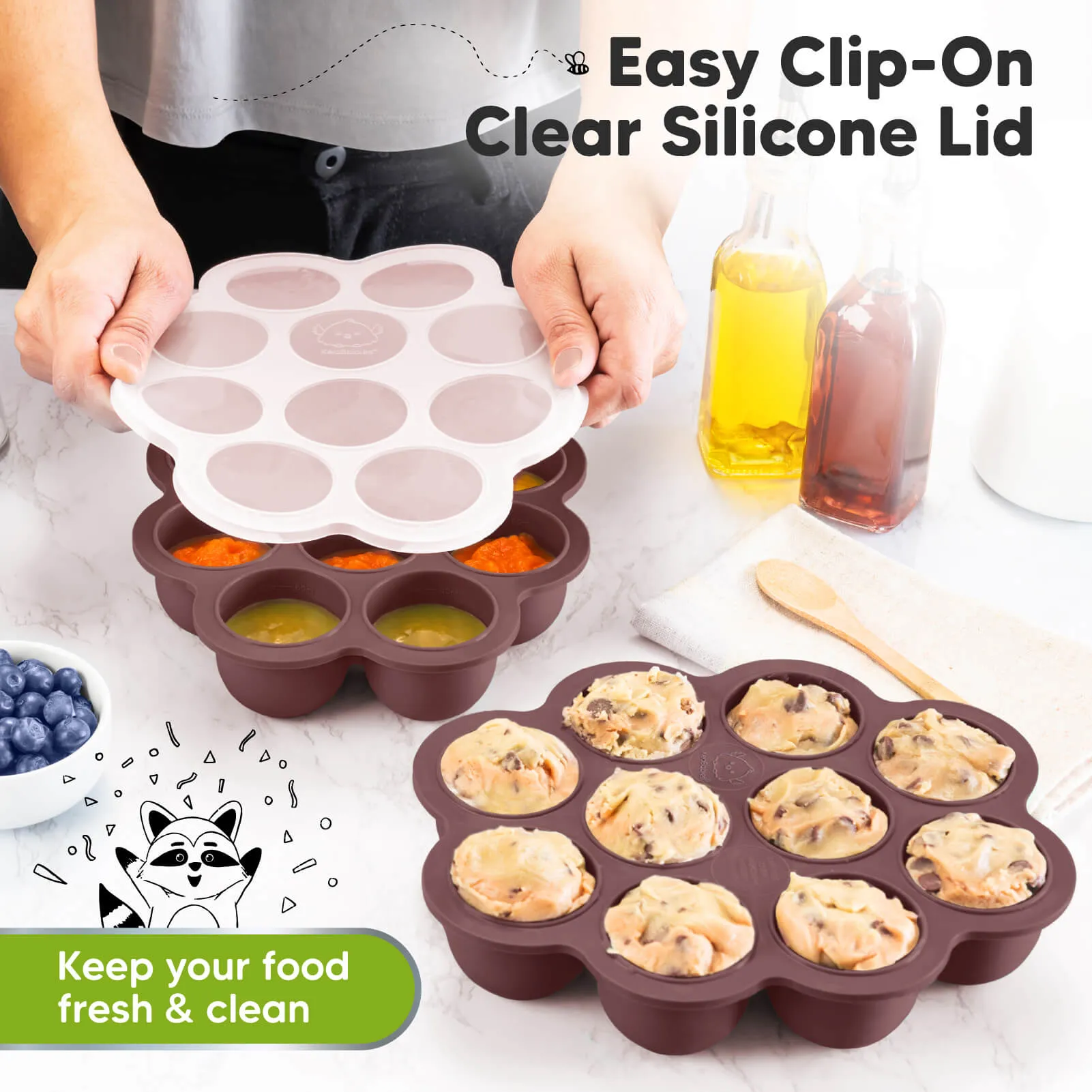 Prep Silicone Baby Food Tray (Mulberry)