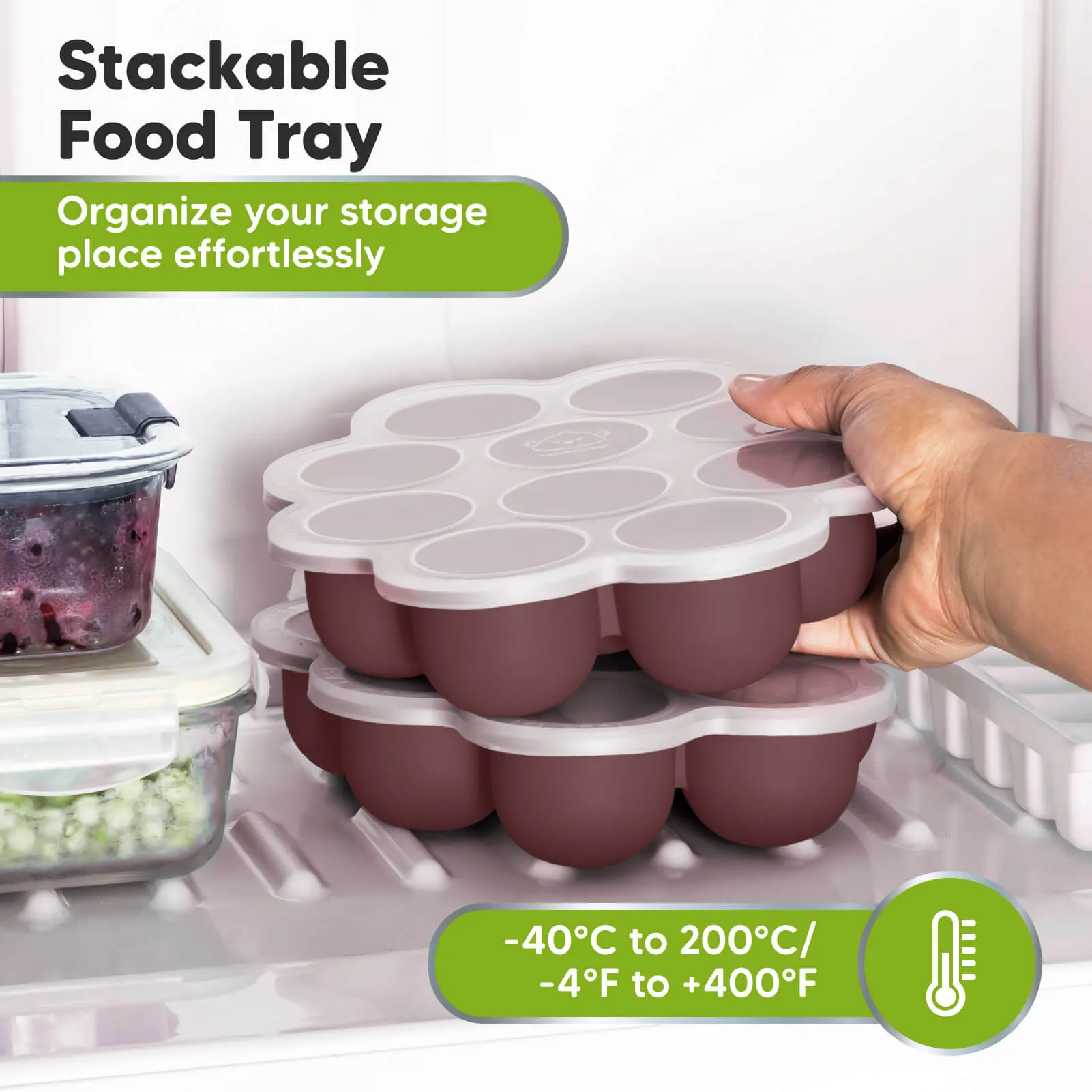 Prep Silicone Baby Food Tray (Mulberry)