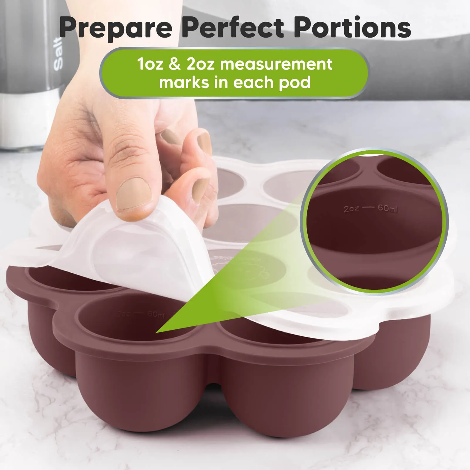 Prep Silicone Baby Food Tray (Mulberry)