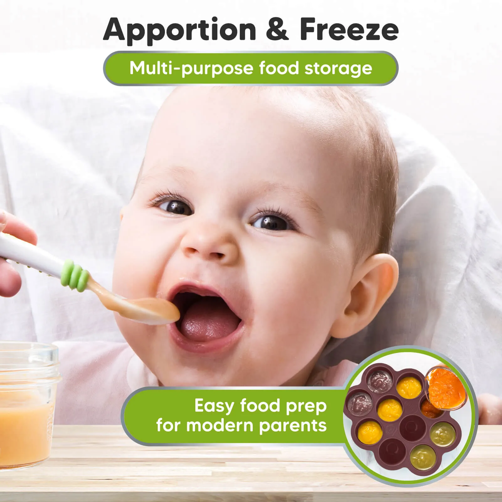 Prep Silicone Baby Food Tray (Mulberry)