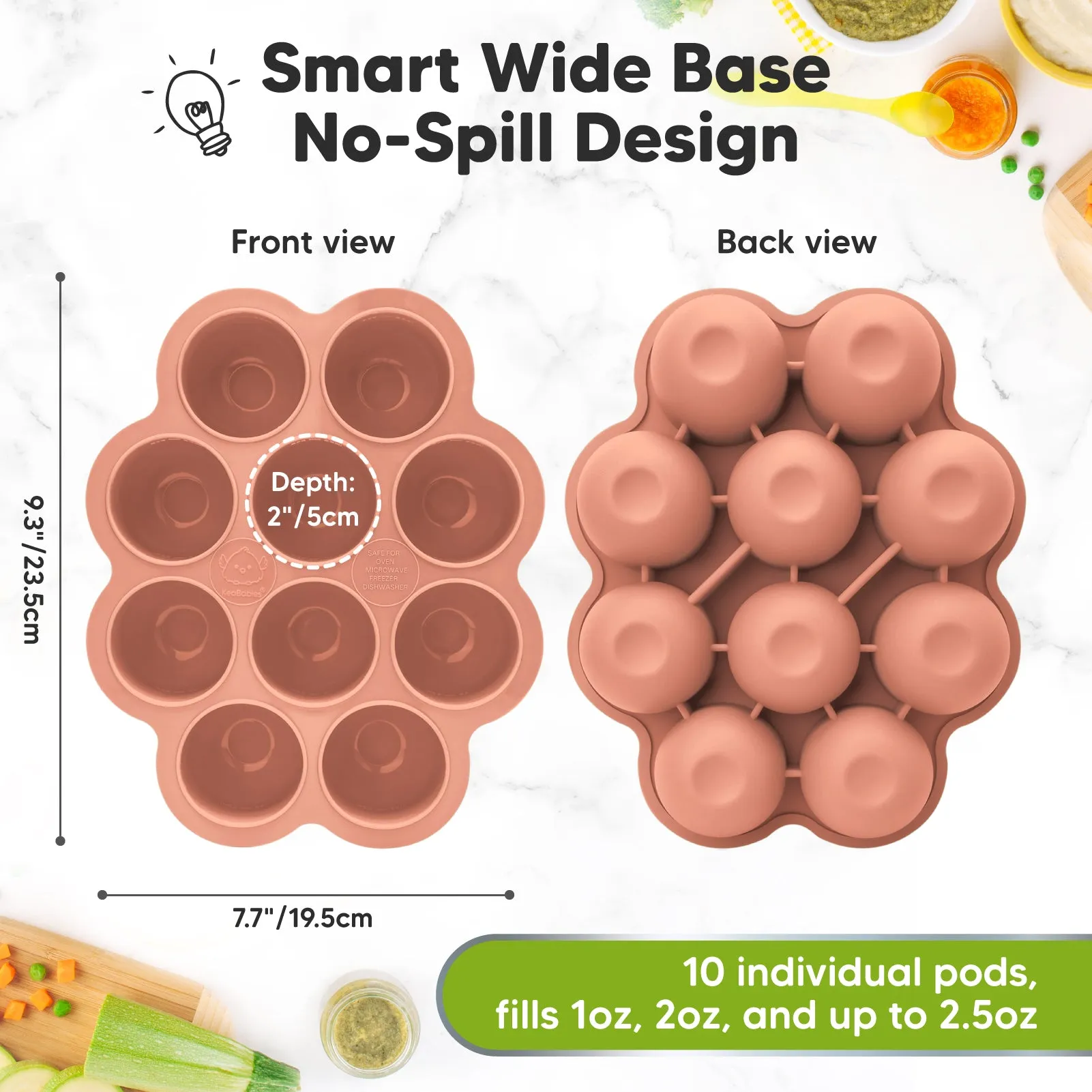 Prep Silicone Baby Food Tray (Roseate)