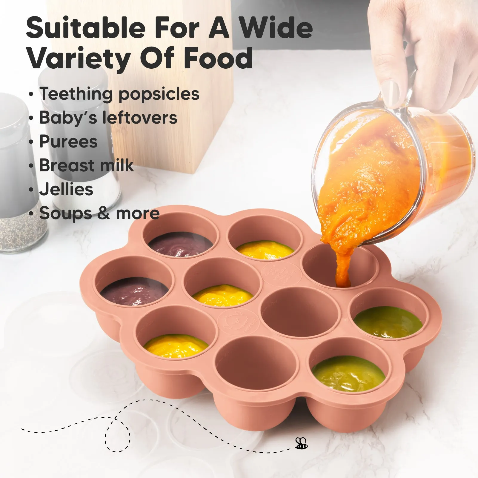Prep Silicone Baby Food Tray (Roseate)