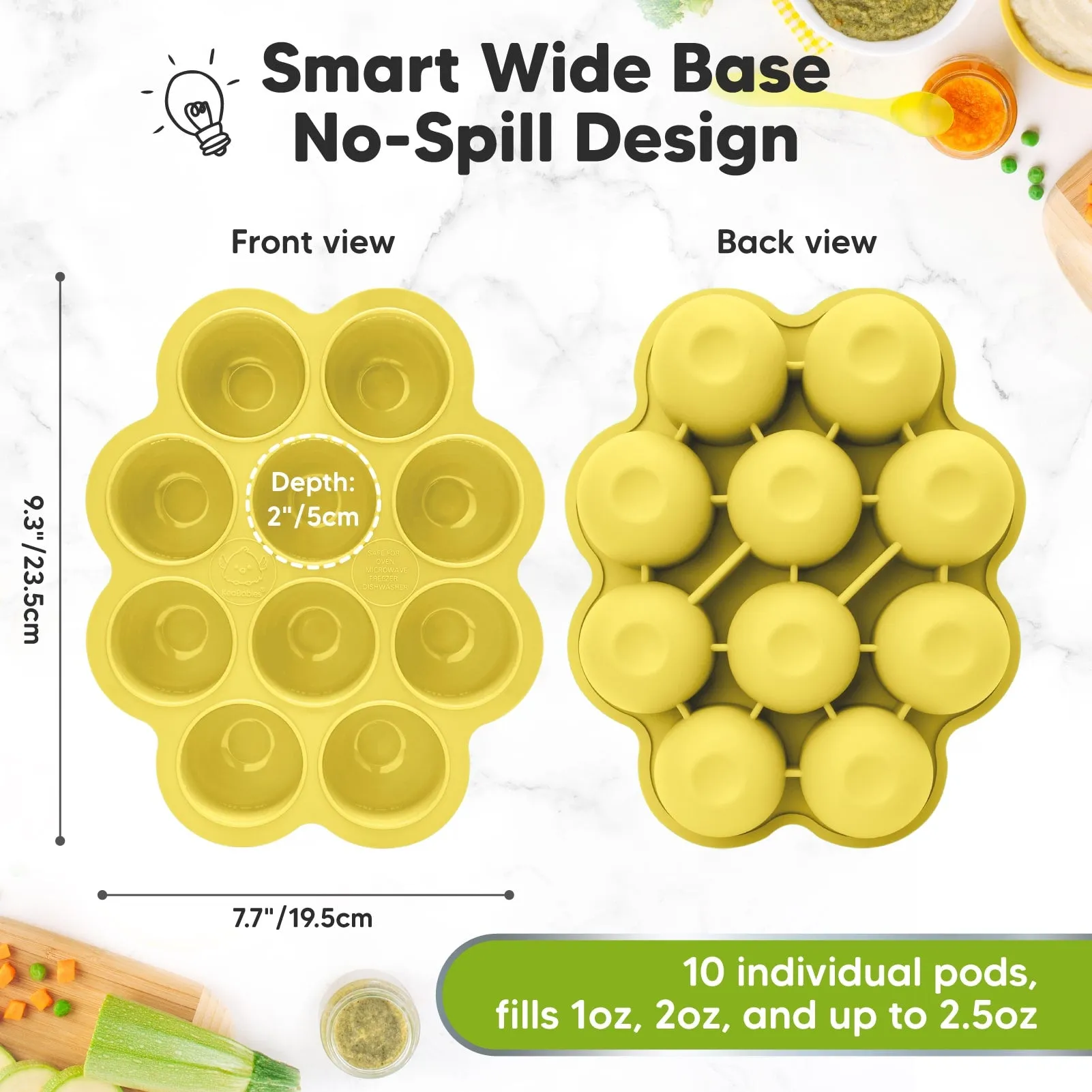 Prep Silicone Baby Food Tray (Sunshine)