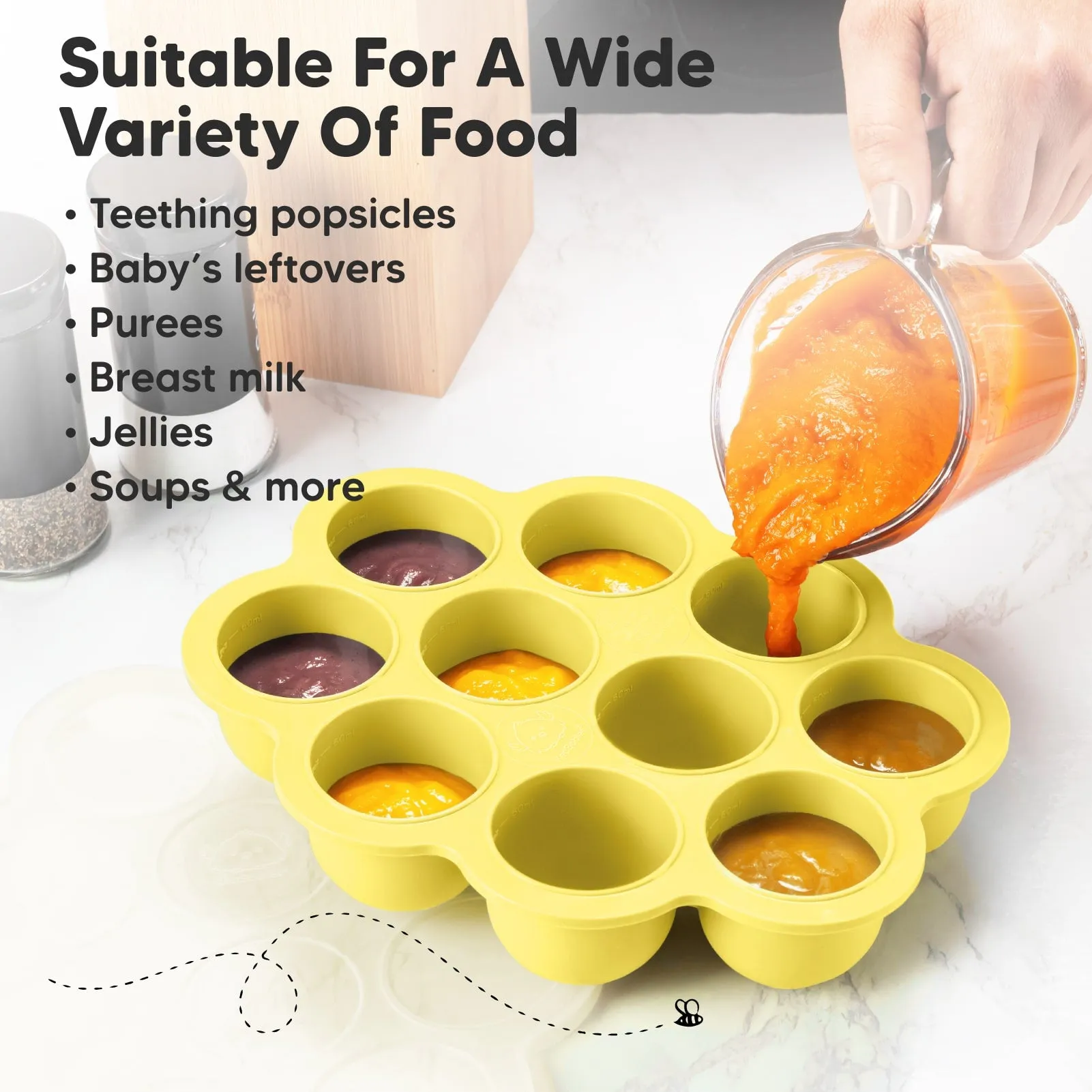 Prep Silicone Baby Food Tray (Sunshine)