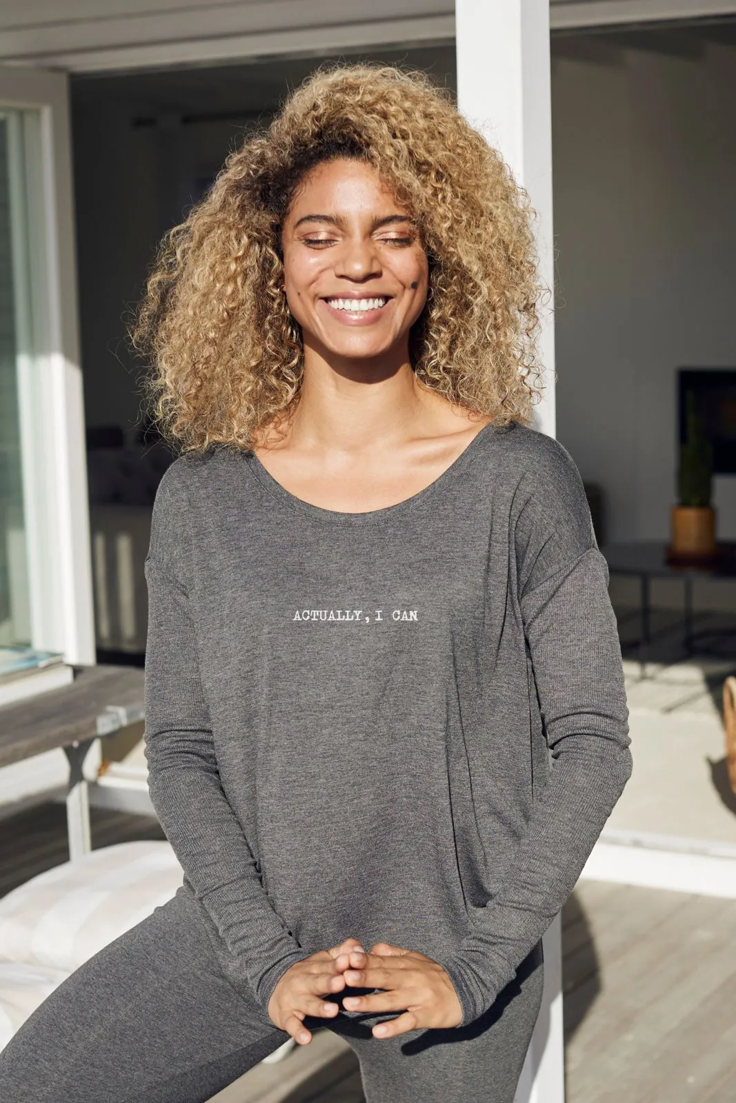 "Actually, I can" Original Ribbed Long Sleeve Tee