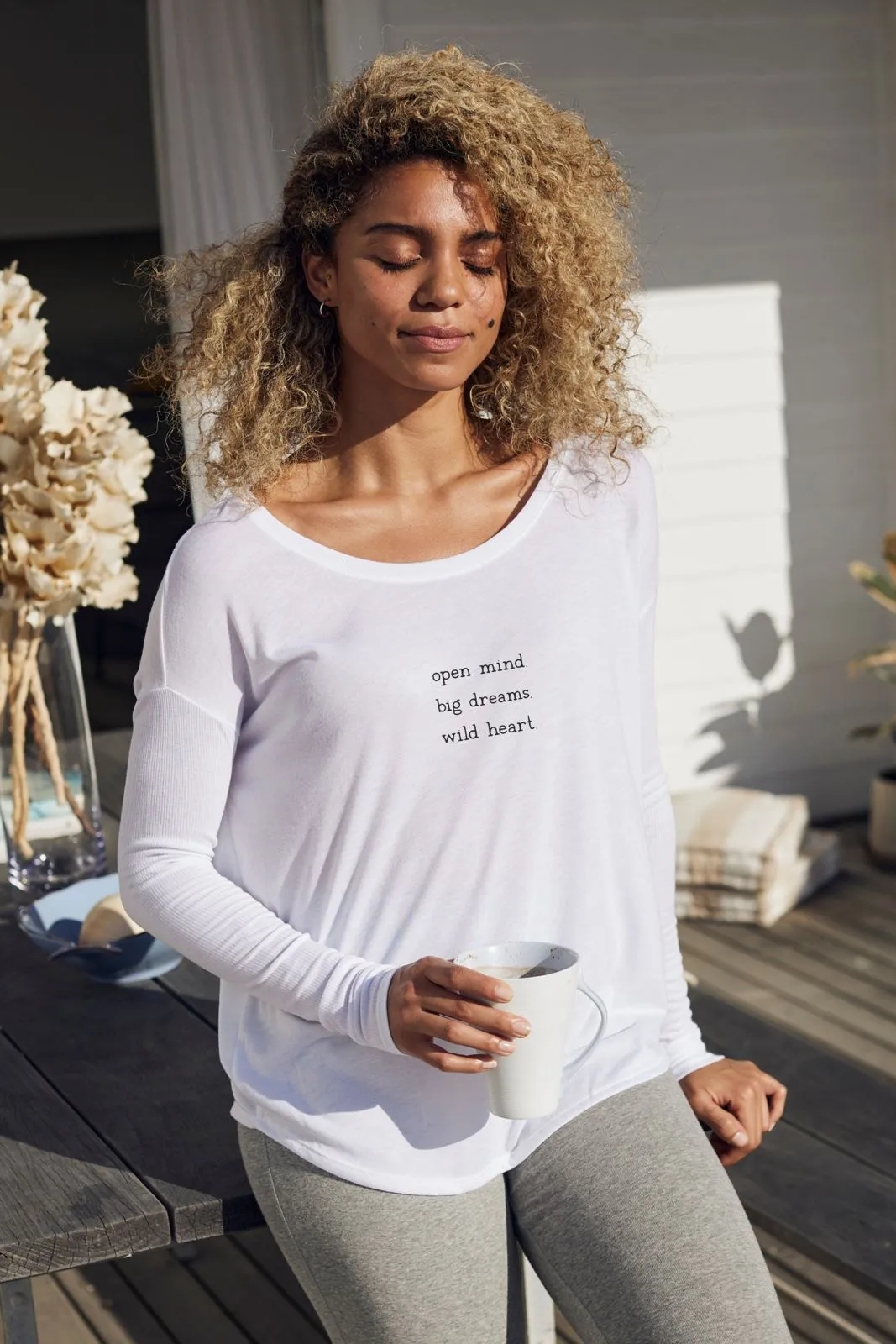 "Open Mind" Original Ribbed Long Sleeve Tee