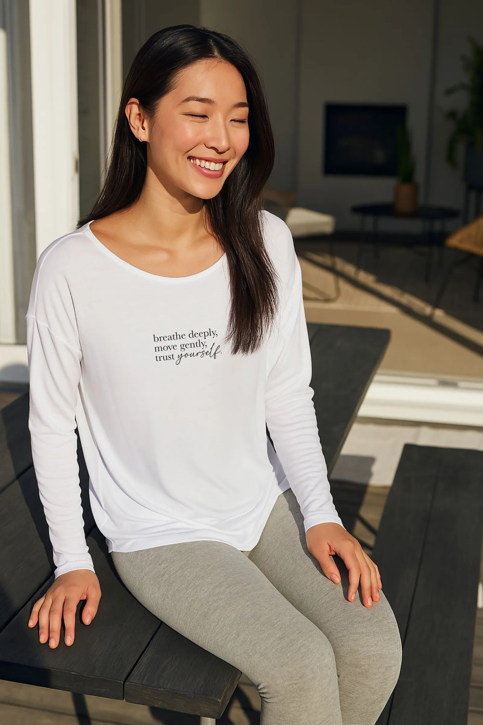 "Trust Yourself" Original Ribbed Long Sleeve Tee