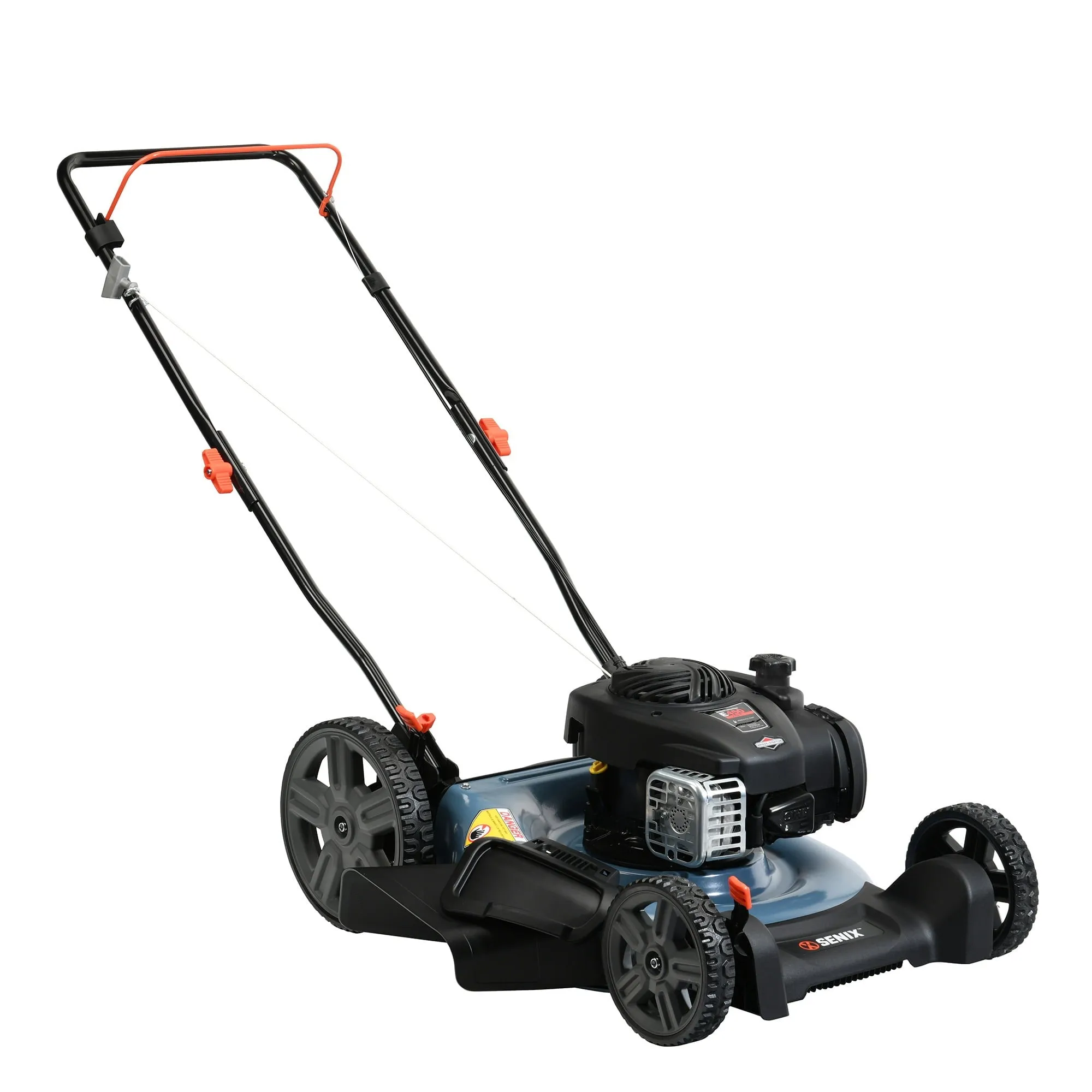Senix LSPG-M6 21-Inch 140 cc 4-Cycle Briggs & Stratton Engine 2-in-1 Push Lawnmower, Blue