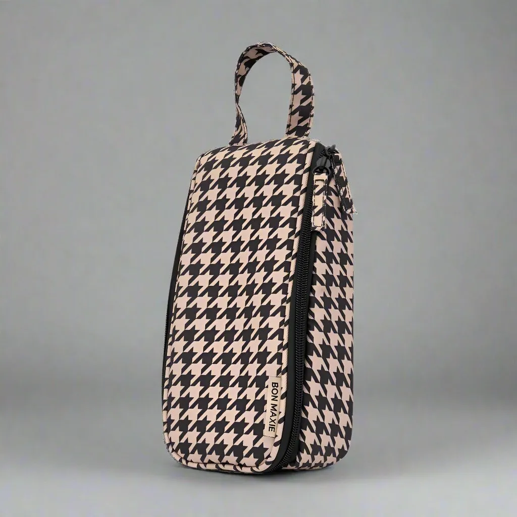 Slimline Travel Toiletry Bag -- Houndstooth