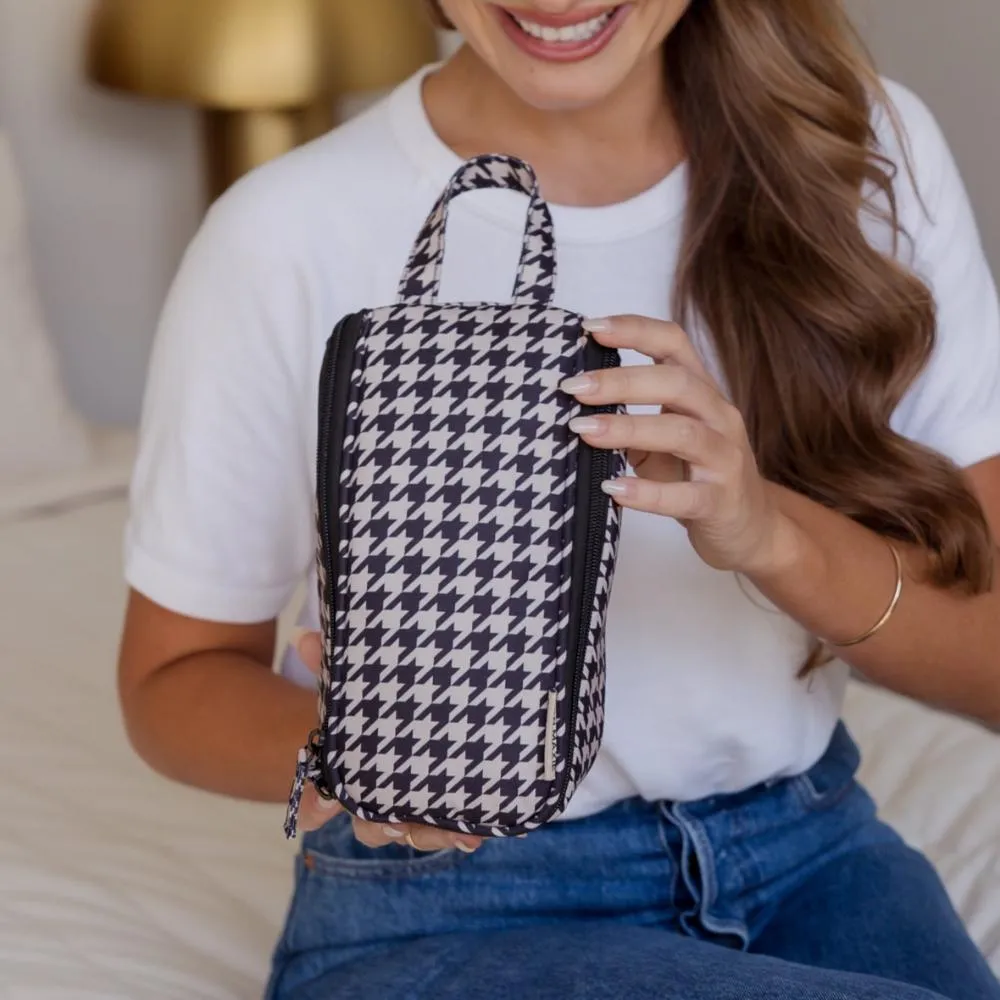 Slimline Travel Toiletry Bag -- Houndstooth