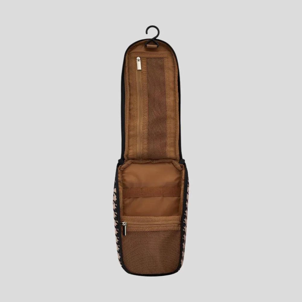 Slimline Travel Toiletry Bag -- Houndstooth