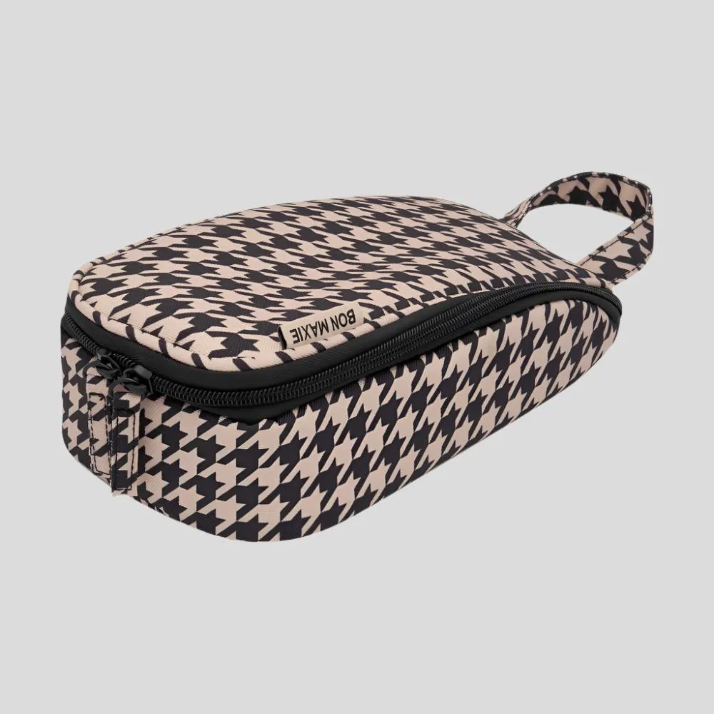 Slimline Travel Toiletry Bag -- Houndstooth