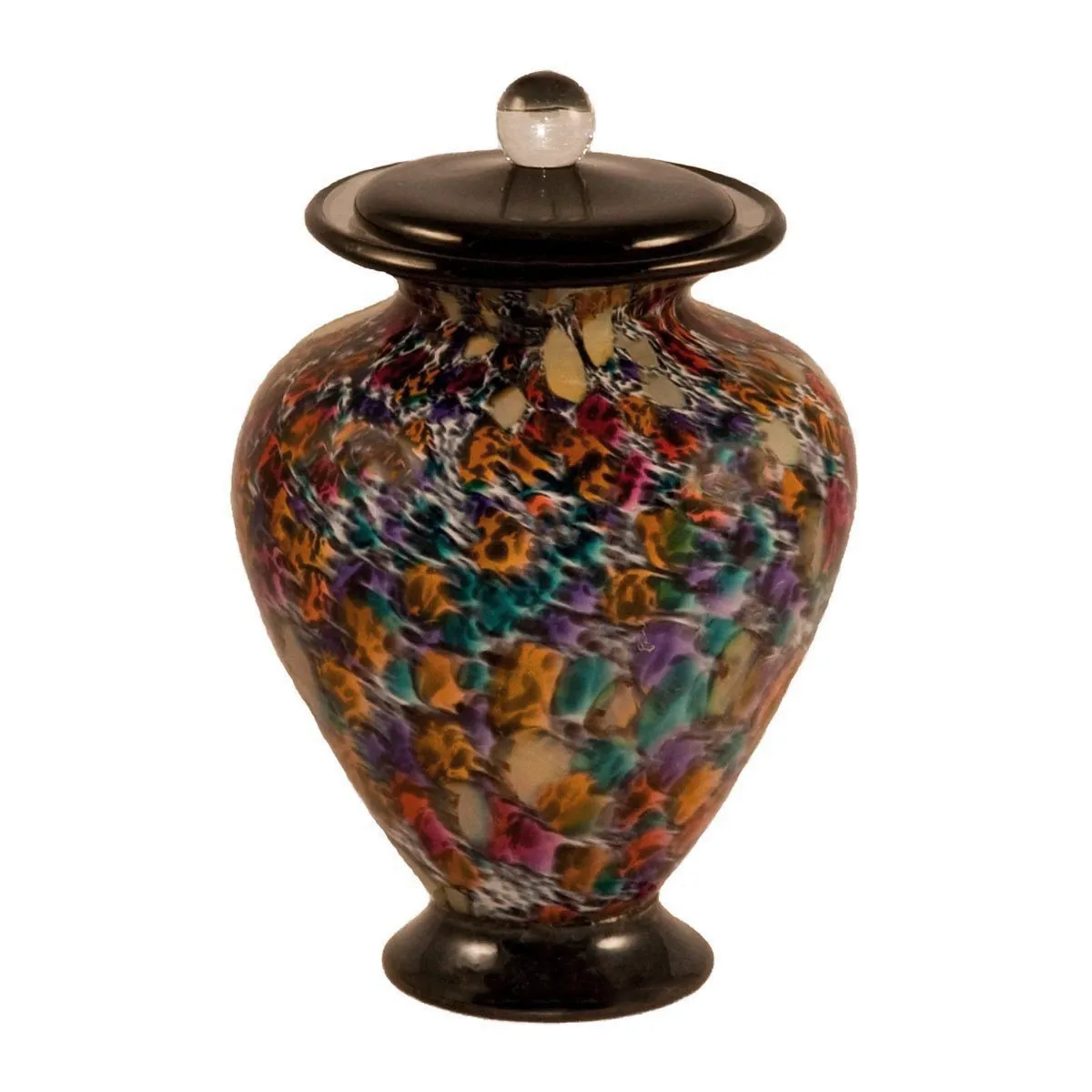 Small Hand Blown Glass Cremation Urn in Amato Desert